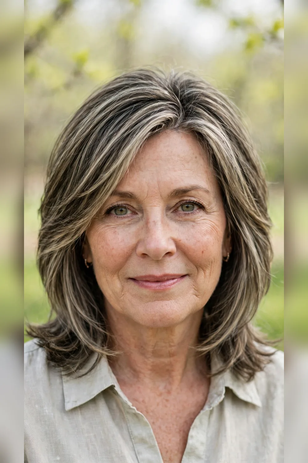 22 Layered Haircuts for Women Over 50 for Spring with Shoulder Length Movement That Feel Fresh, Flattering and Easy to Wear 3 Layered Haircuts With Subtle Highlights
