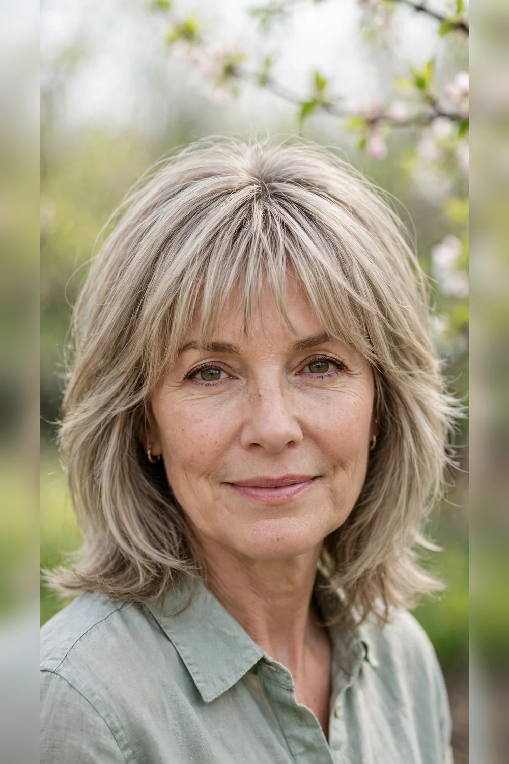 22 Layered Haircuts for Women Over 50 for Spring with Shoulder Length Movement That Feel Fresh, Flattering and Easy to Wear 22 Layered Haircuts With a Piecey Fringe