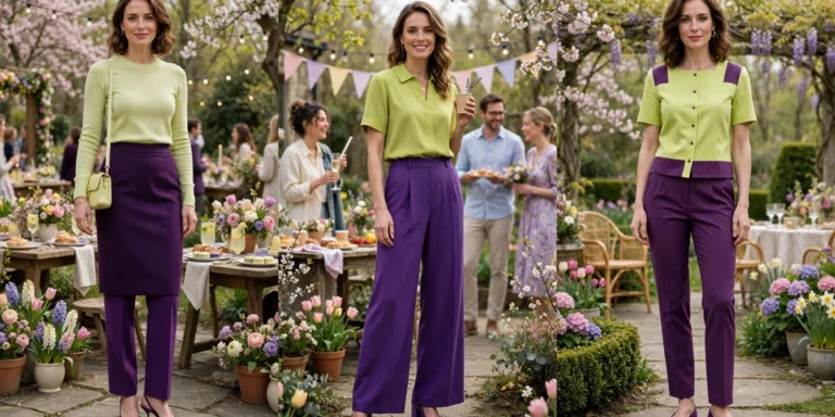 18 Lime and Purple Colour Block Outfits for Spring Parties That Are Fresh, Chic and Easy to Wear