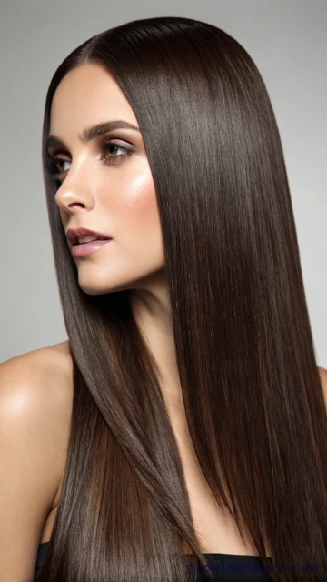 38 Long Glass Hair Hairstyles For Women In Their 30s With Straight Polished Lengths That Are Sleek, Shiny and Polished 10 Straight Glass Lengths With A Side Sweep
