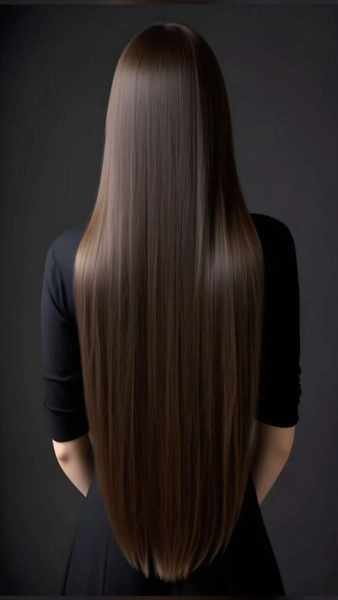 38 Long Glass Hair Hairstyles For Women In Their 30s With Straight Polished Lengths That Are Sleek, Shiny and Polished 20 Waist-Length Glass Hair With A High Shine