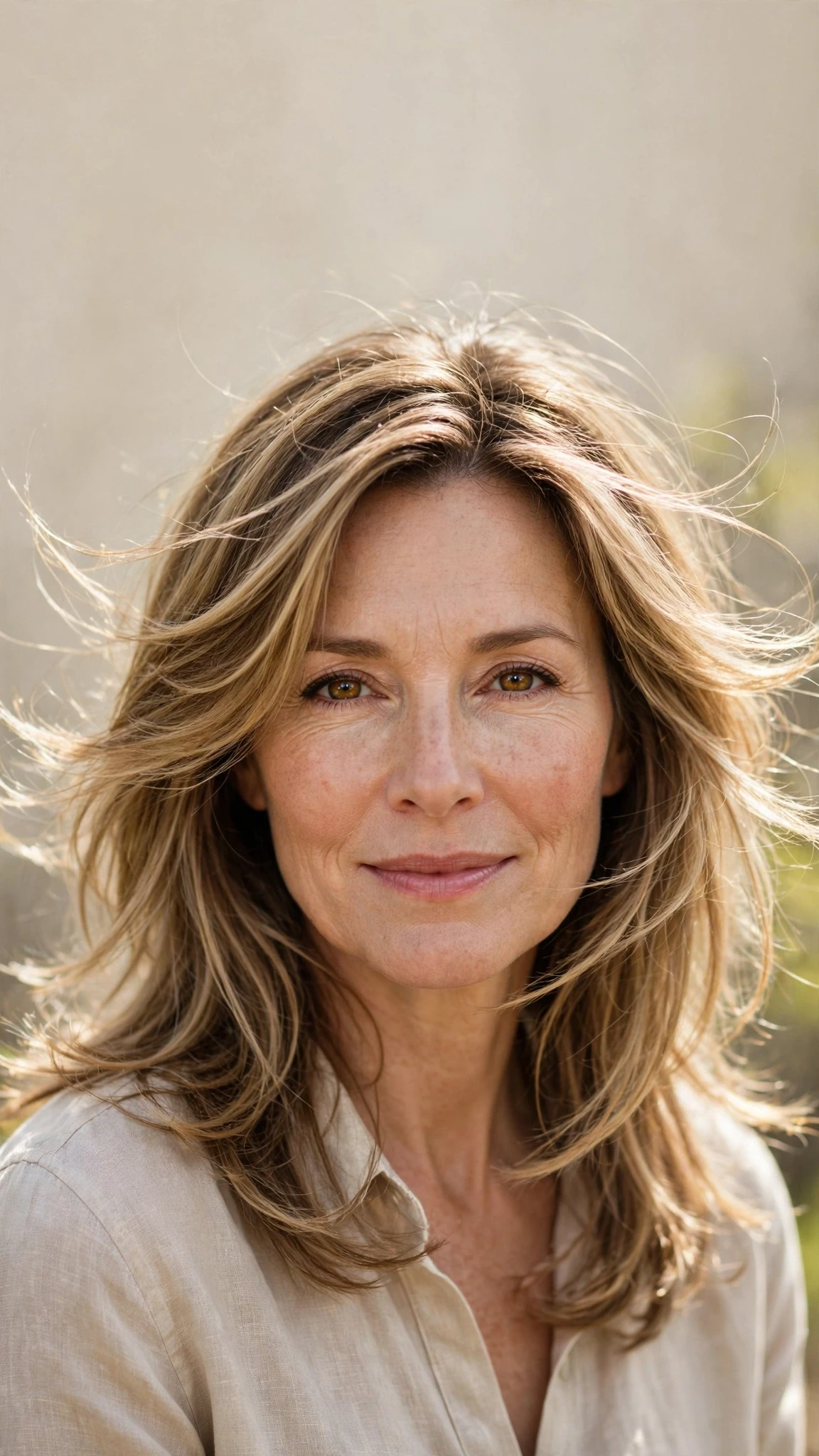 Long Layered Hairstyles For Spring With Face Framing Pieces With Airy Feathered Movement, Wispy Pieces Around The Face And Soft Golden Pieces