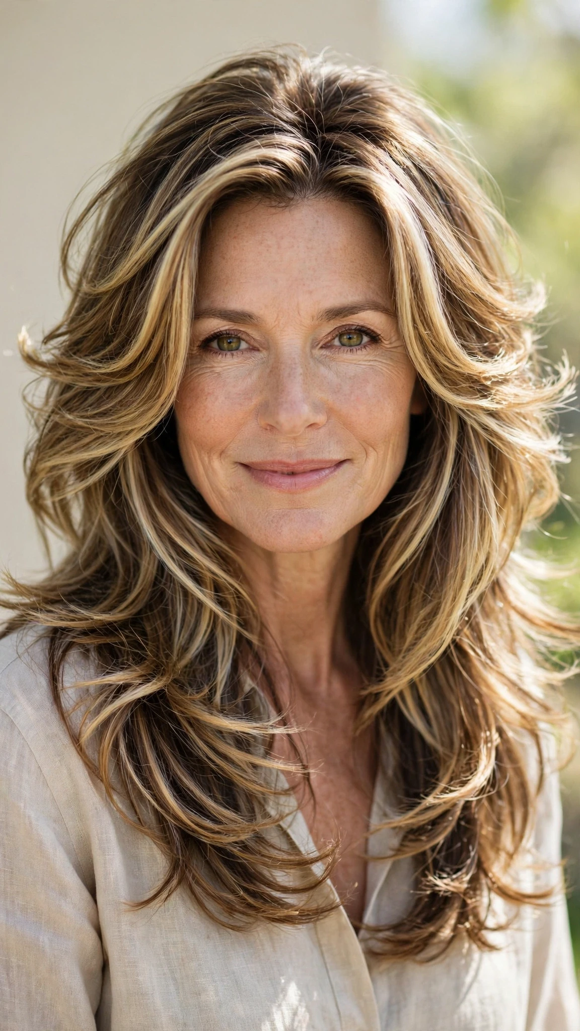Long Layered Spring Hairstyles With Highlights And Shine With Bouncy Volume At The Roots, A Layered Shape That Moves And A Glossy Shine Finish