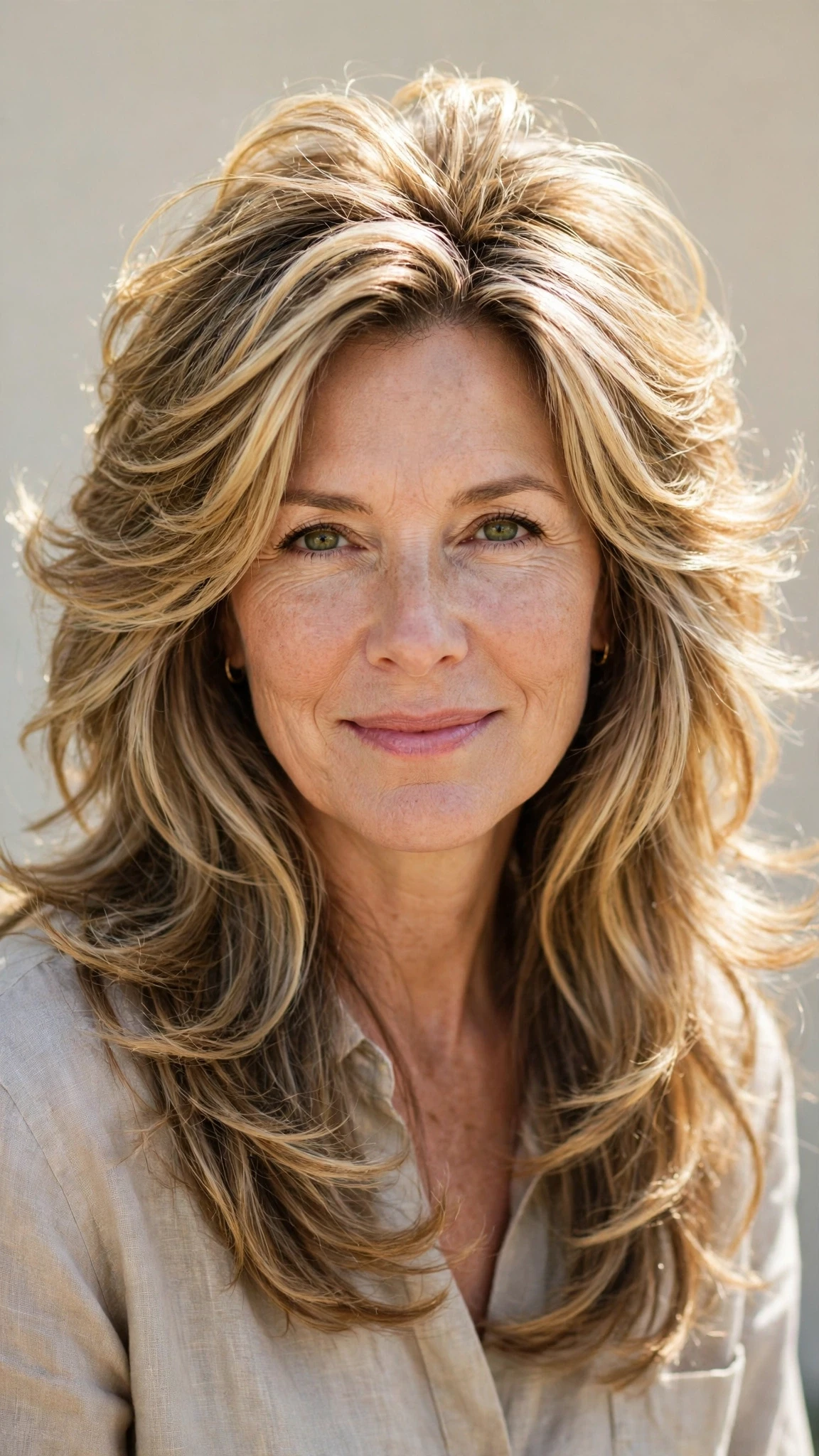 Long Layered Spring Hairstyles With Highlights And Shine With Bouncy Volume At The Roots, A Layered Shape That Moves And Soft Golden Pieces