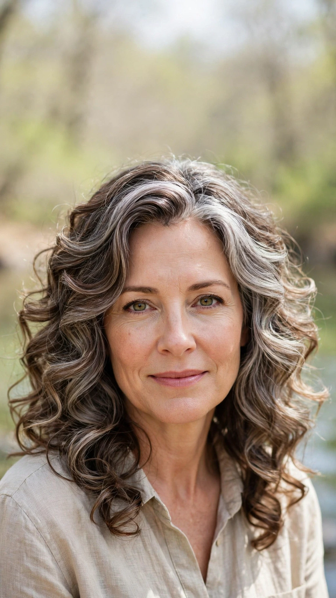 Long Layered Spring Hairstyles With Soft Movement With Loose Romantic Curls, Graduated Layers And Silver-Blended Brightness