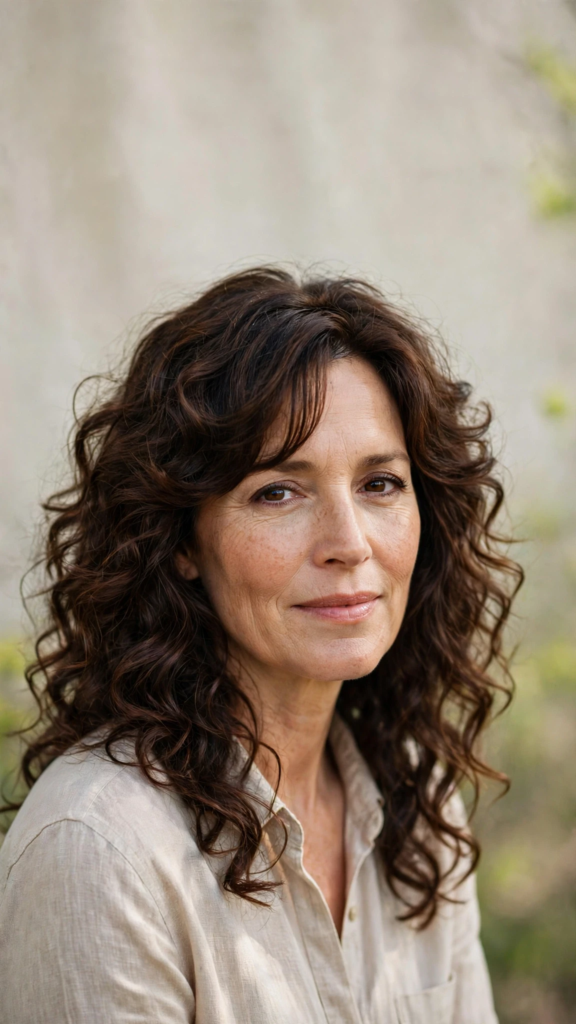 Long Layered Spring Hairstyles With Soft Movement With Loose Romantic Curls, A Soft Side-Swept Fringe And Rich Chocolate Depth