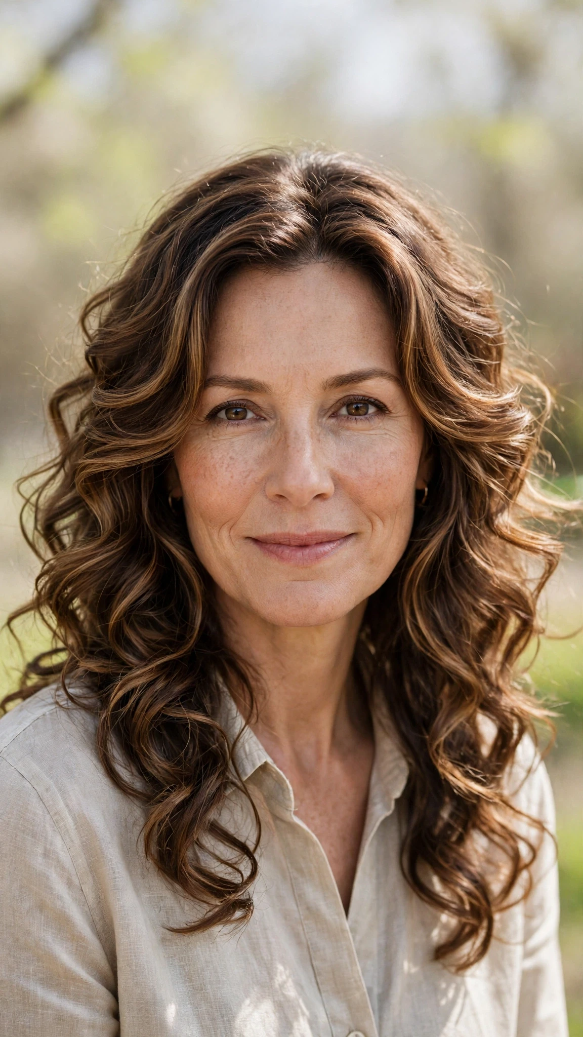 Long Layered Spring Hairstyles With Soft Movement With Loose Romantic Curls, Face-Framing Layers And A Glossy Shine Finish