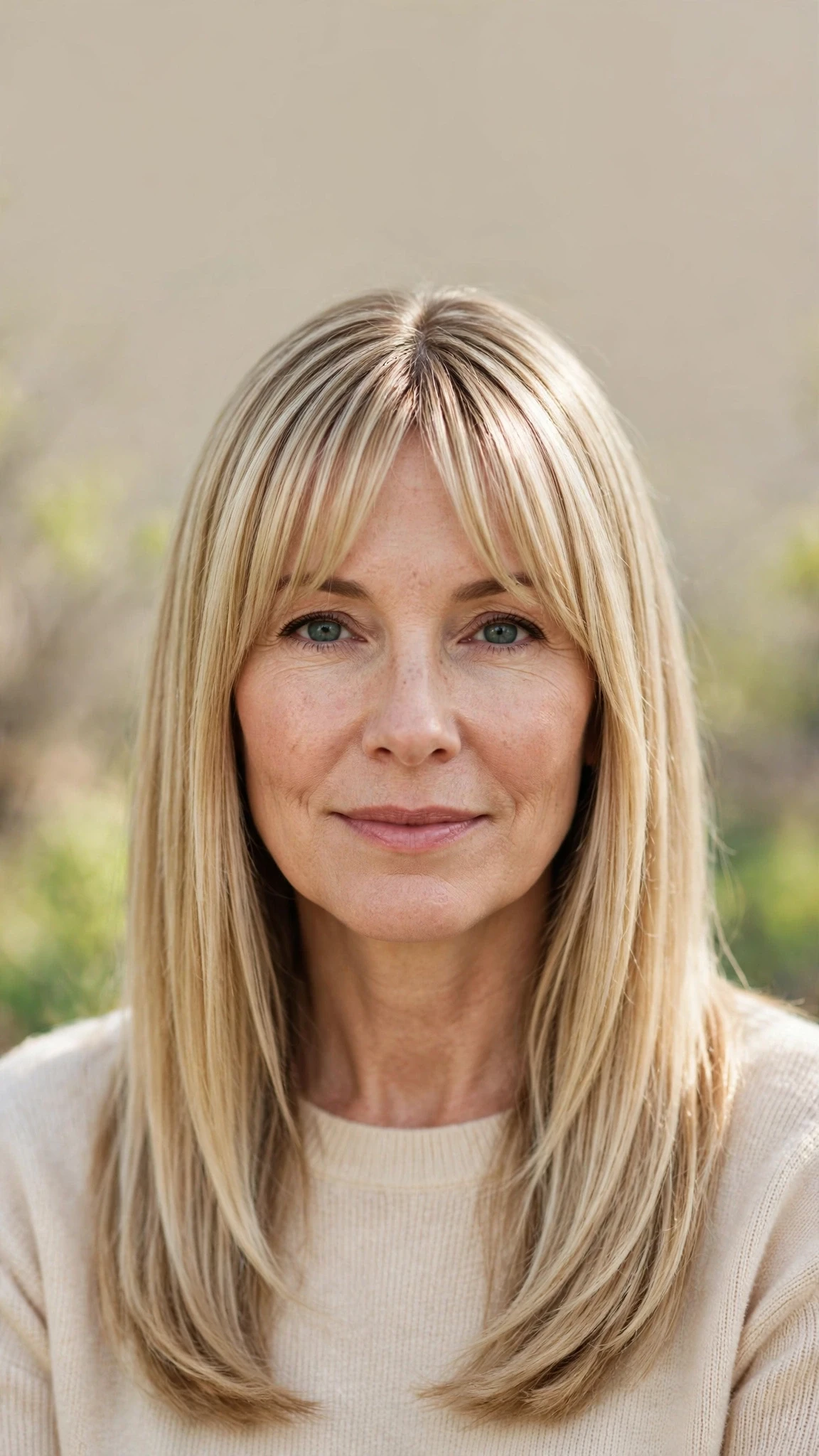 Long Layered Spring Hairstyles With Soft Movement With A Sleek Straight Finish, Curtain Pieces And Delicate Blonde Dimension
