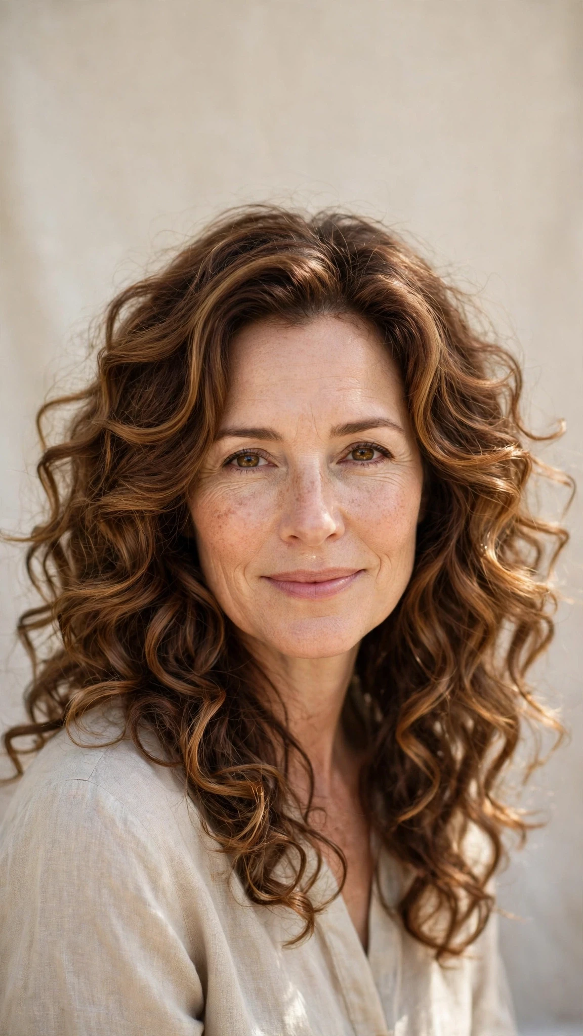Long Layered Spring Hairstyles With Soft Movement With Loose Romantic Curls, Graduated Layers And Warm Chestnut Warmth