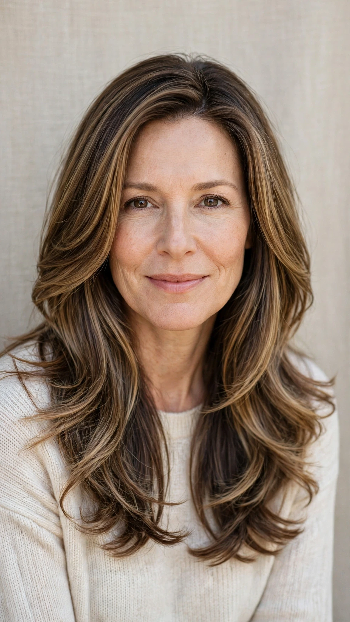 Long Layered Spring Hairstyles With Wavy Ends With Smooth Glossy Lengths, Feathered Ends And A Fresh Salon Shine