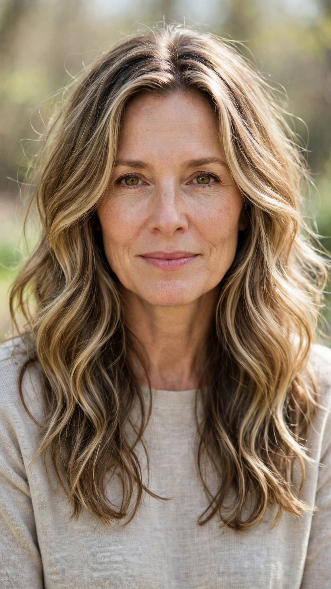 Long Layered Spring Hairstyles With Wavy Ends With A Relaxed Lived-In Wave, Wispy Pieces Around The Face And A Glossy Shine Finish