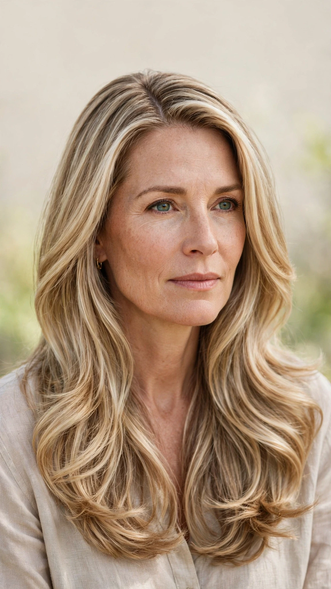 Long Layered Spring Hairstyles With Wavy Ends With Smooth Glossy Lengths, A Deep Side Part And Delicate Blonde Dimension