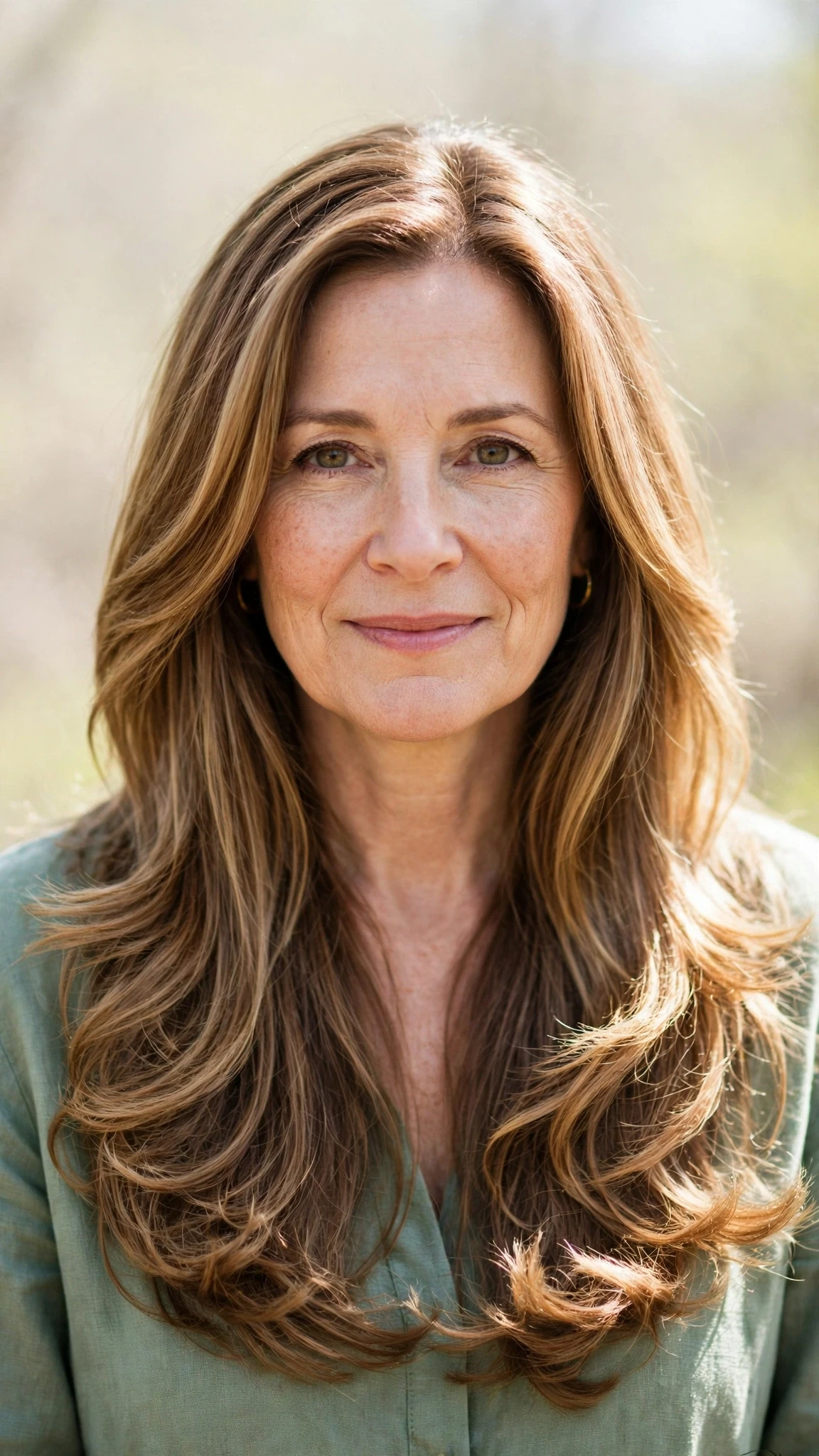 Long Layered Spring Hairstyles With Wavy Ends With Smooth Glossy Lengths, Feathered Ends And Sunlit Dimension