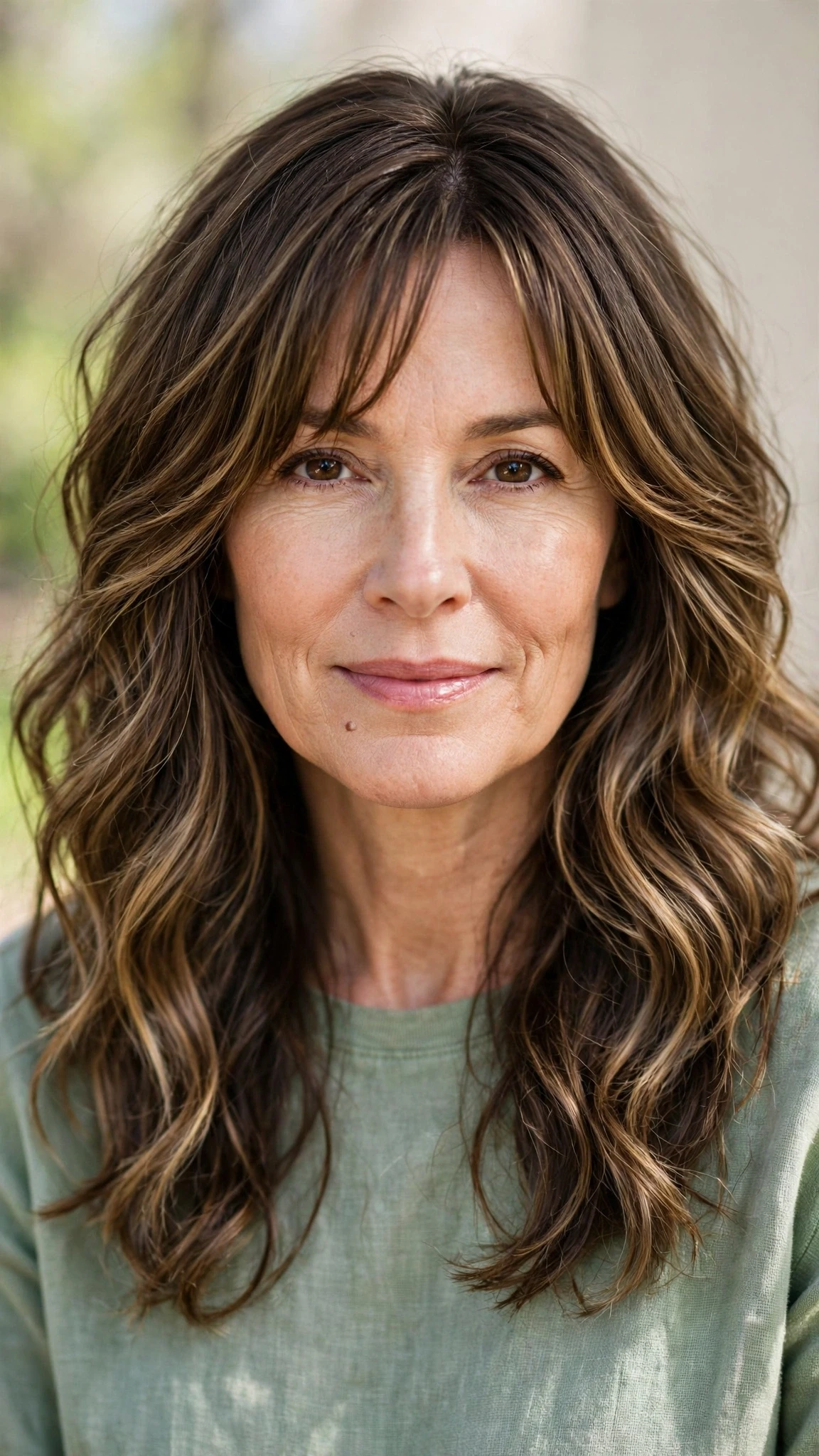Long Layered Spring Hairstyles With Wavy Ends With A Relaxed Lived-In Wave, Curtain Pieces And A Fresh Salon Shine