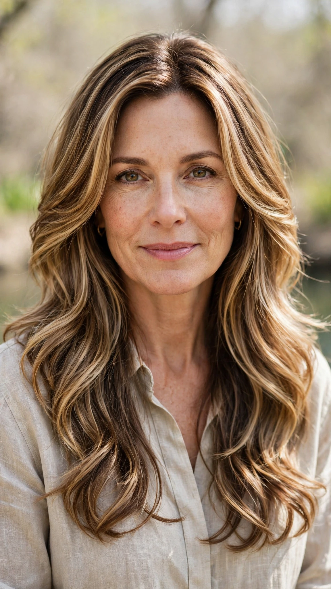 Long Layered Spring Hairstyles With Wavy Ends With Smooth Glossy Lengths, A Layered Shape That Moves And Soft Golden Pieces