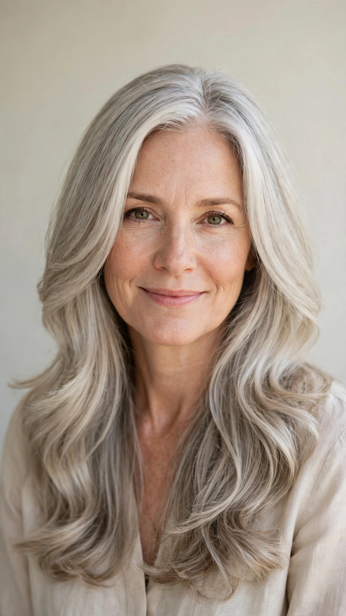 Long Layered Spring Hairstyles With Wavy Ends With Smooth Glossy Lengths, Feathered Ends And Cool Ash Softness