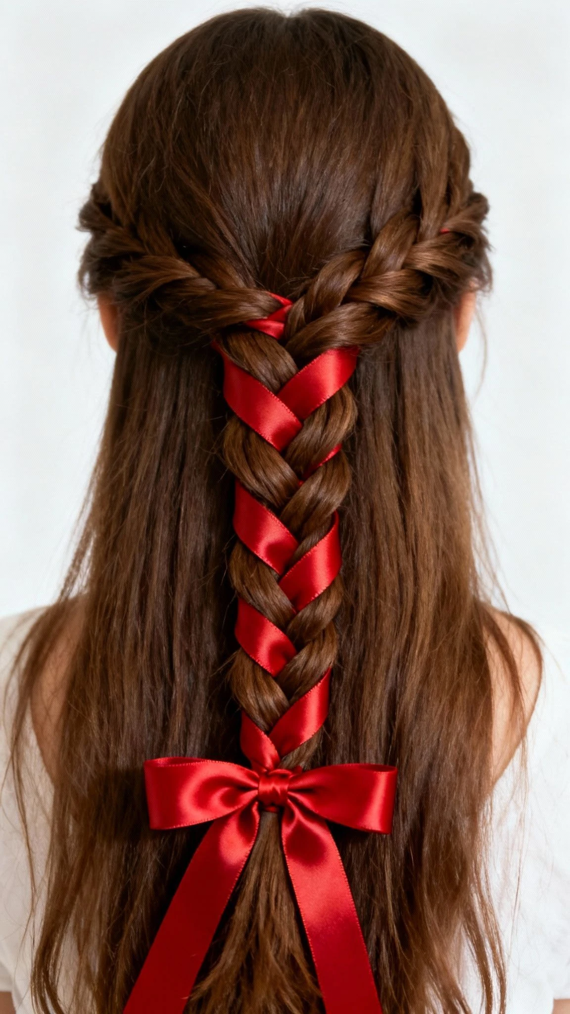 Loose Valentine Braid With A Ribbon Tie