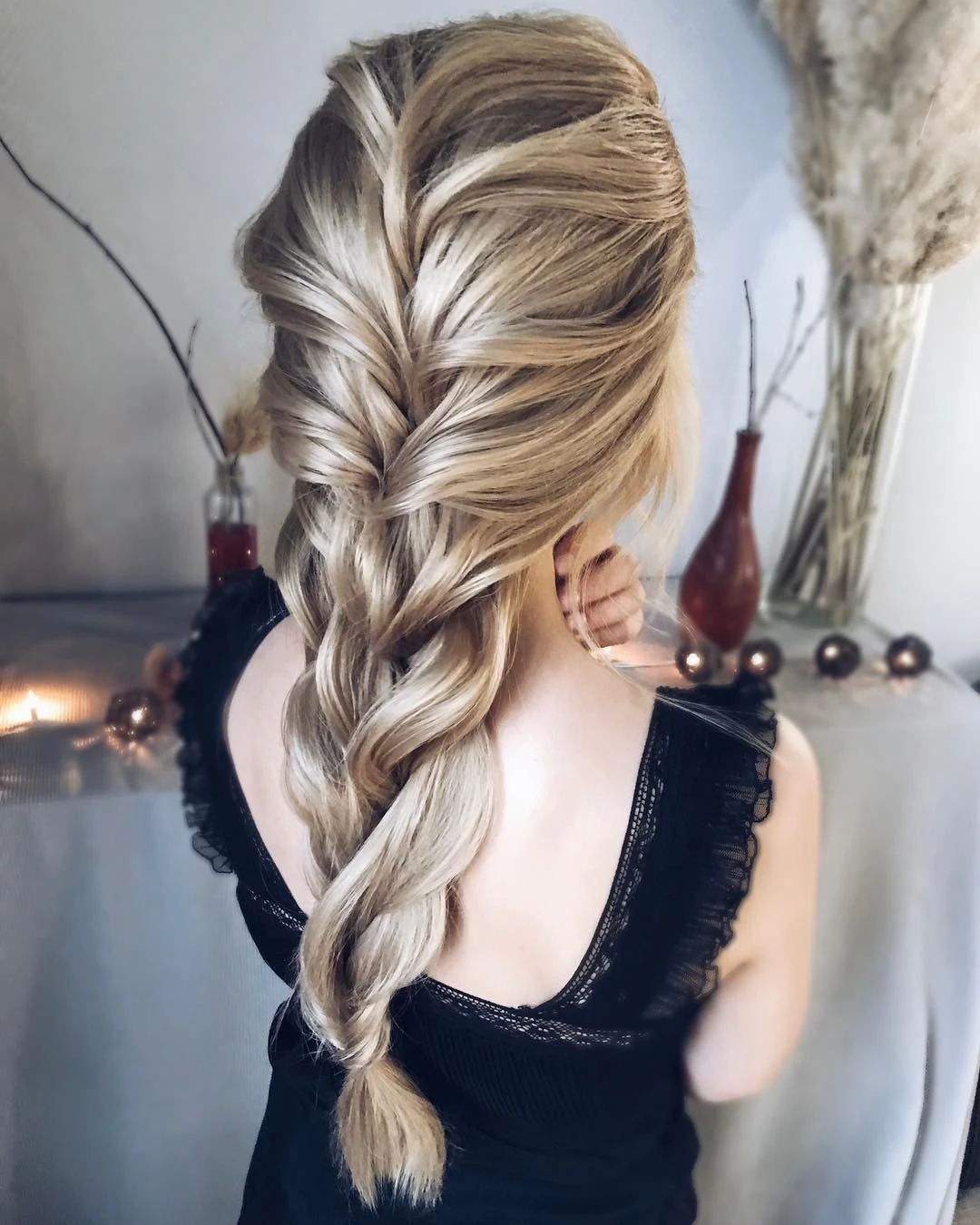 Loose Valentine Braid With Candlelit Softness