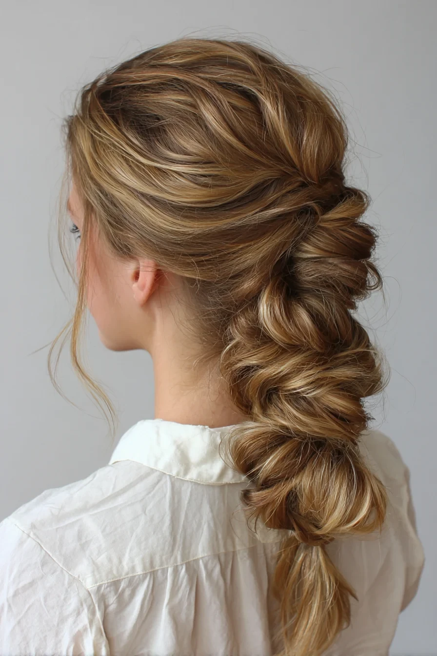 Romantic Loose Plait With Pulled-Out Volume