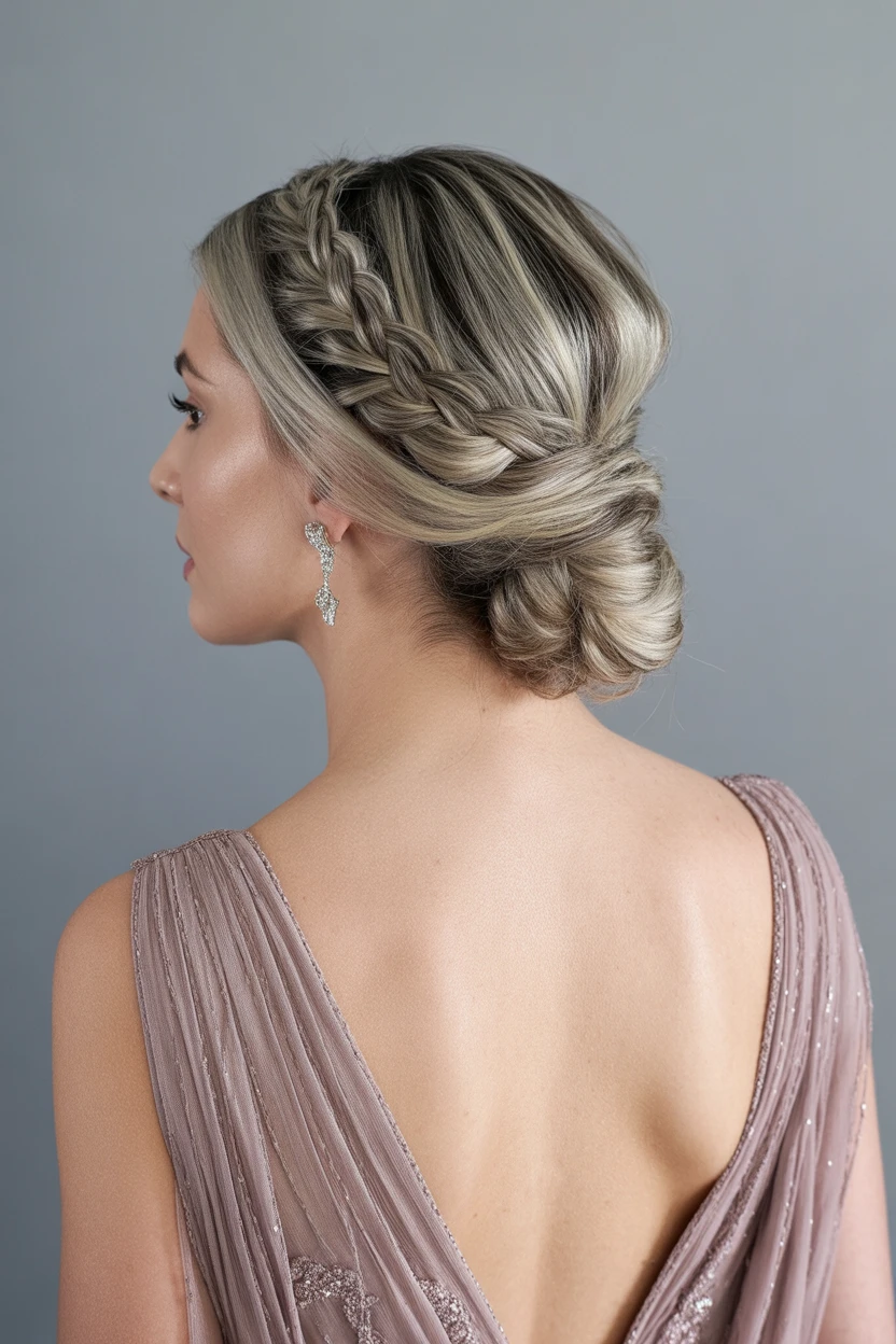 Gentle Evening Braid With Soft Face Pieces