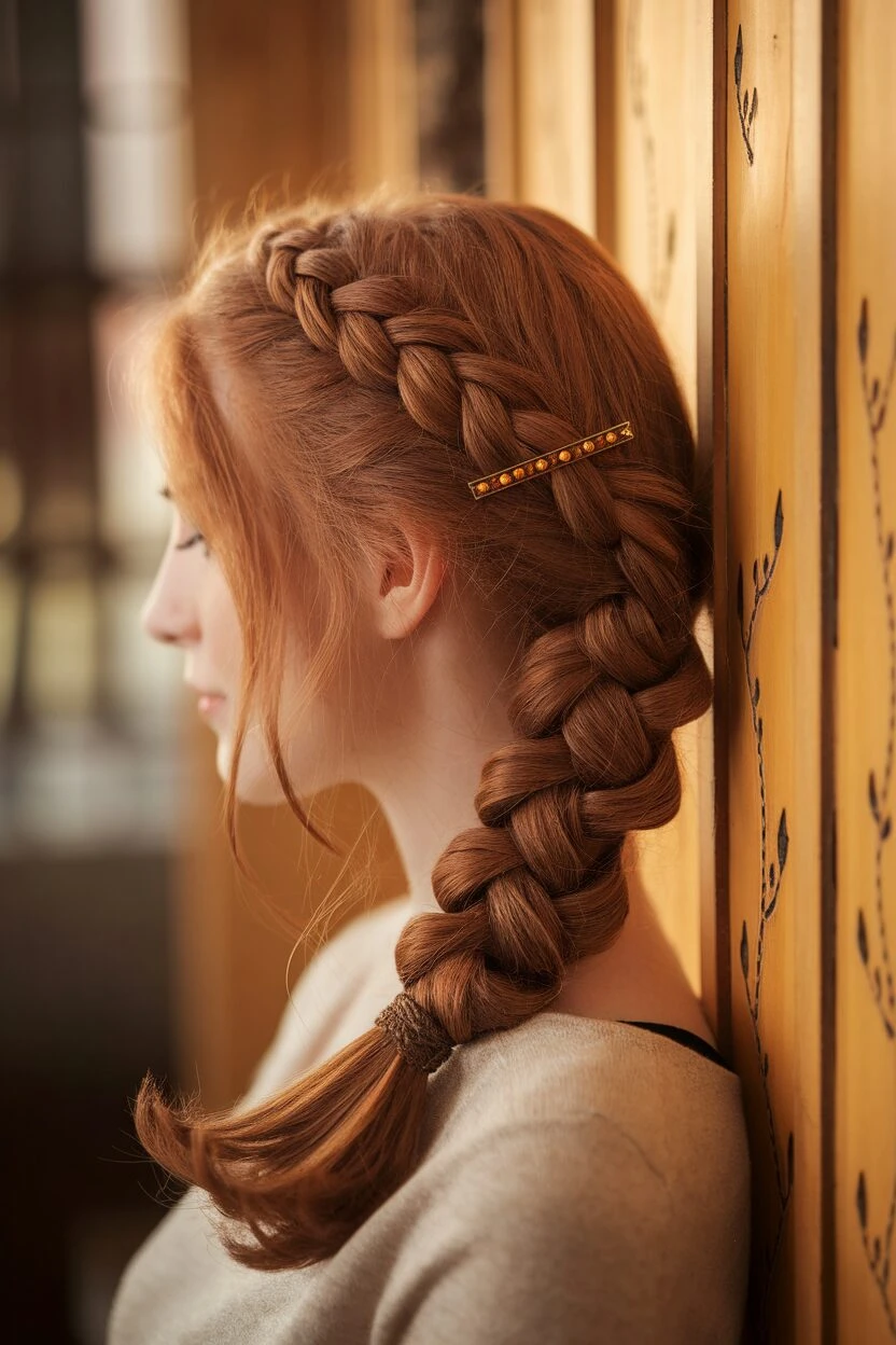 Fine-Hair Voluminous Braid With Gentle Backcombing