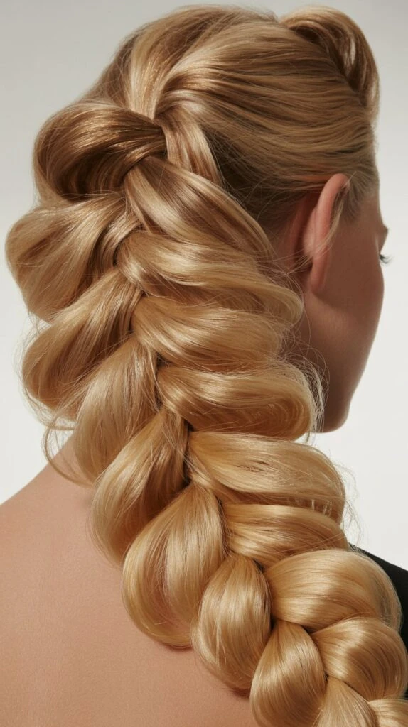 Fine-Hair Voluminous Braid With A Matte Finish