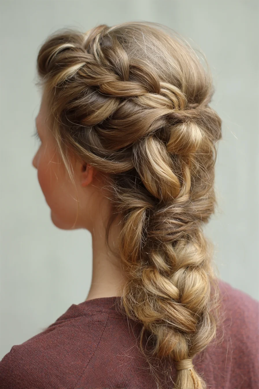 Pulled-Out Fine Braid With A Textured Base