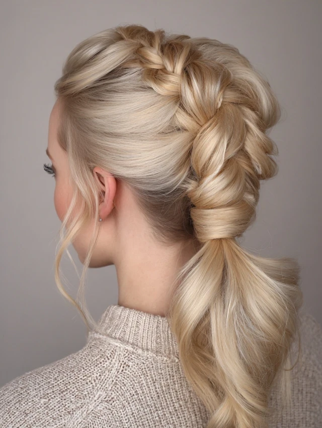 Airy Fine Plait With Pulled-Out Volume