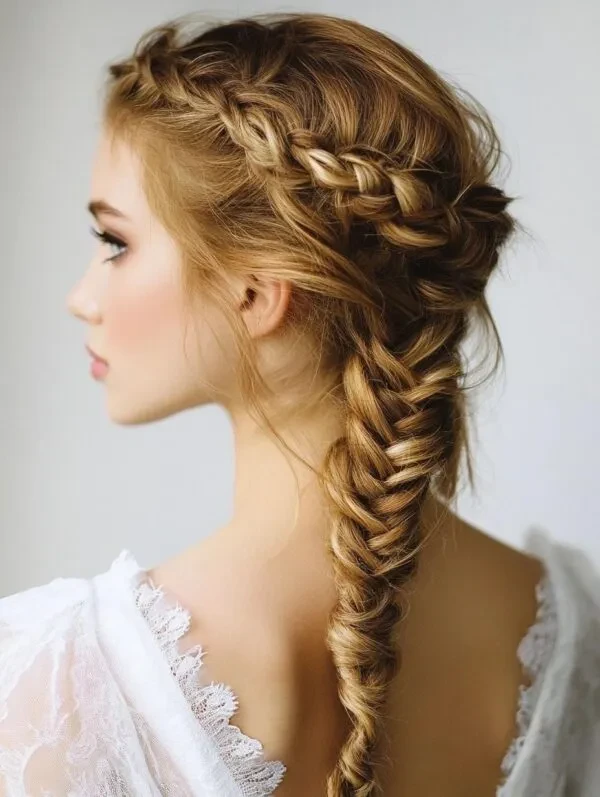 Fine-Hair Romantic Braid With A Textured Base
