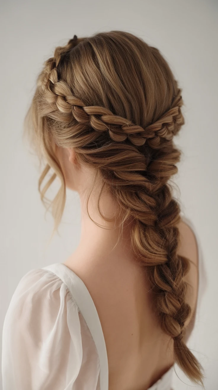 Fine-Hair Romantic Braid With Gentle Backcombing