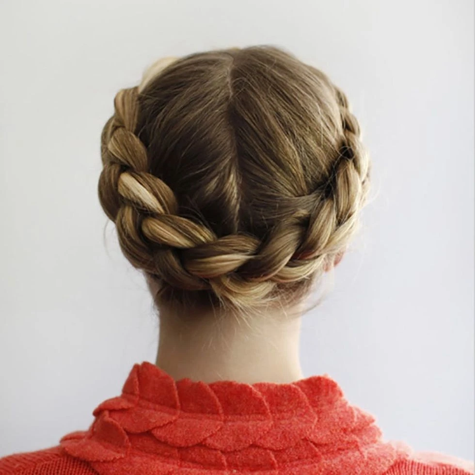 Fine-Hair Crown Braid With Gentle Backcombing