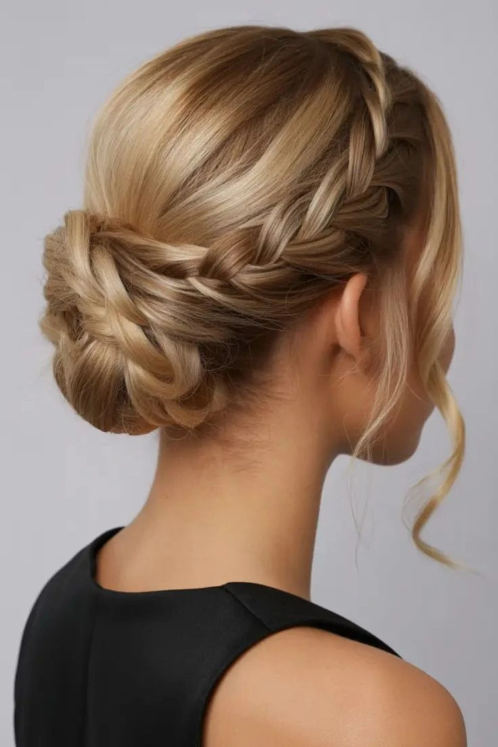 Fine-Hair Loose Knot Braid With A Textured Base