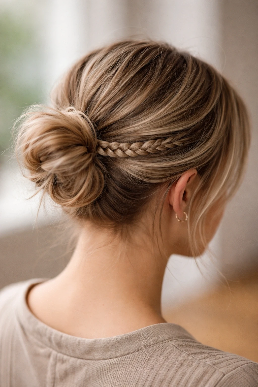 Fine-Hair Loose Knot Braid With Soft Fullness