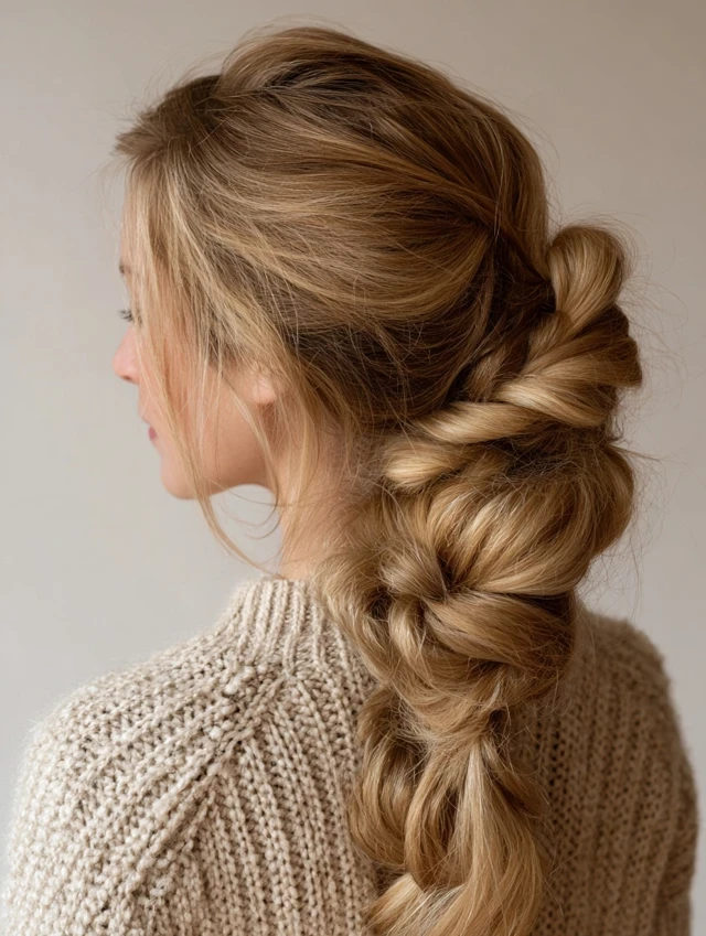 Fine-Hair Loose Knot Braid With A Matte Finish