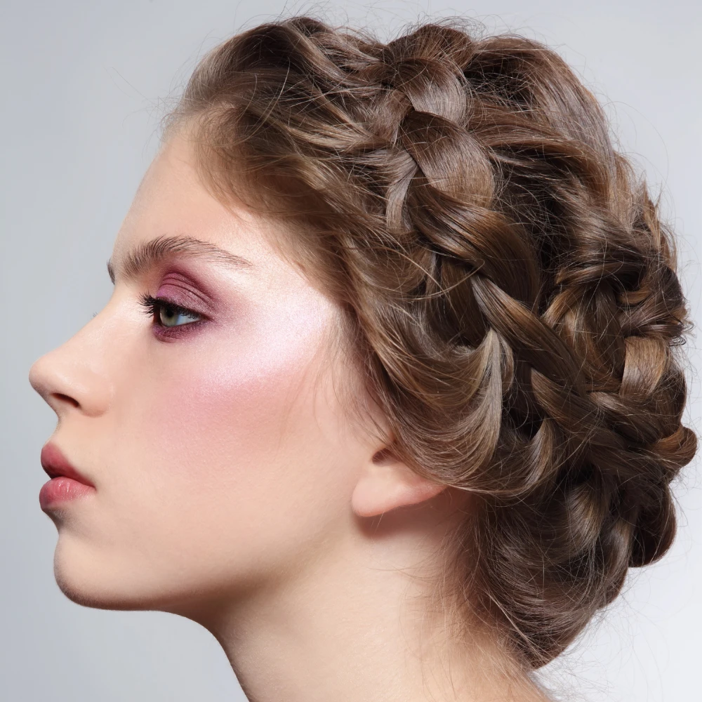 Romantic Halo Braid With Soft Face Pieces