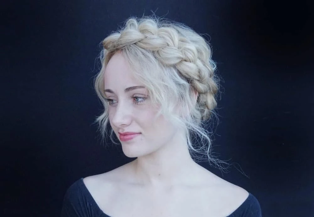 Valentine Crown Plait With A Dinner Finish