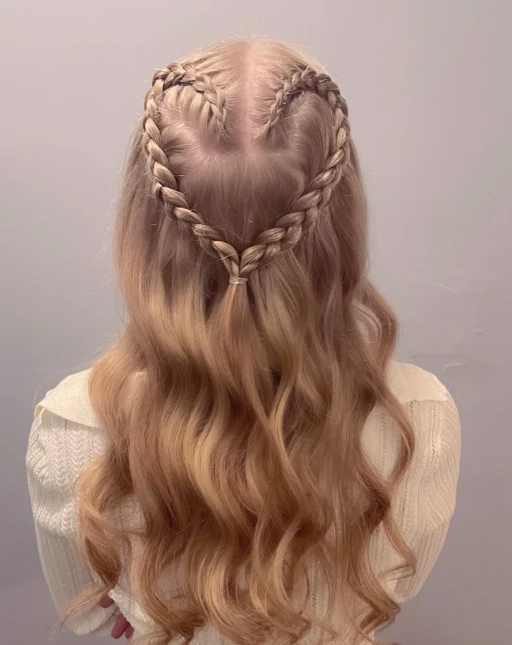 Valentine Crown Plait With Soft Face Pieces