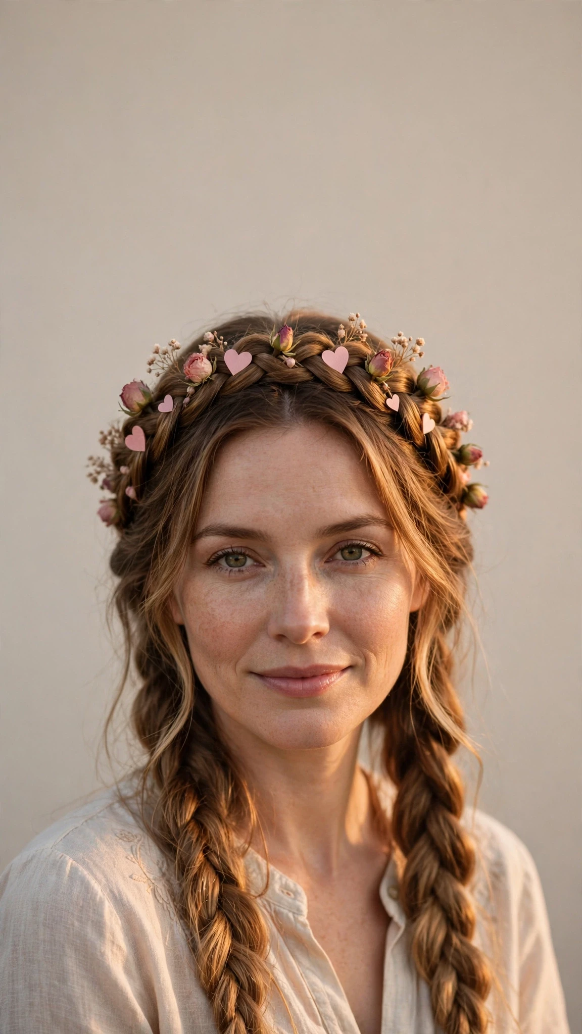 Valentine Crown Plait With A Romantic Edge