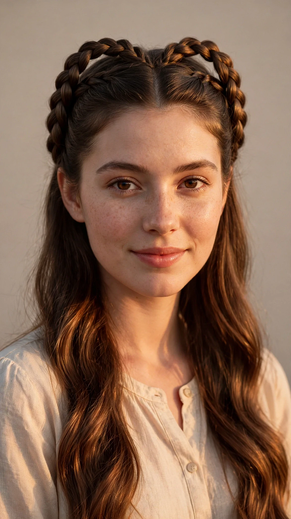 Valentine Crown Plait With A Glossy Shine