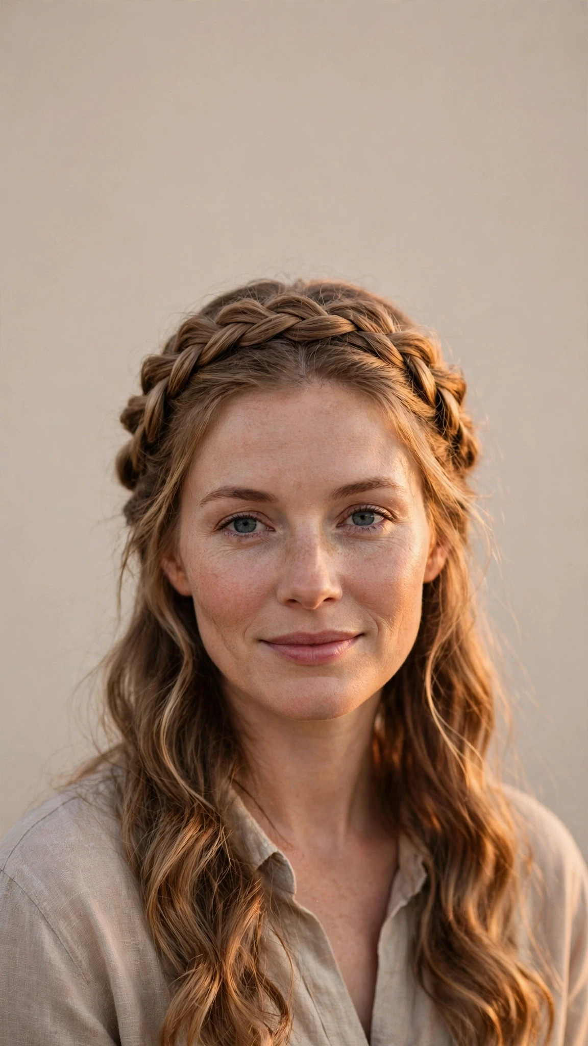 Soft Crown Twist Braid With A Romantic Edge