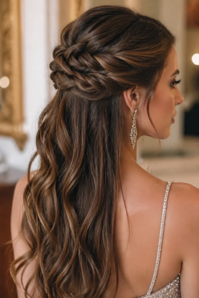 Evening Side Braid With Wavy Texture