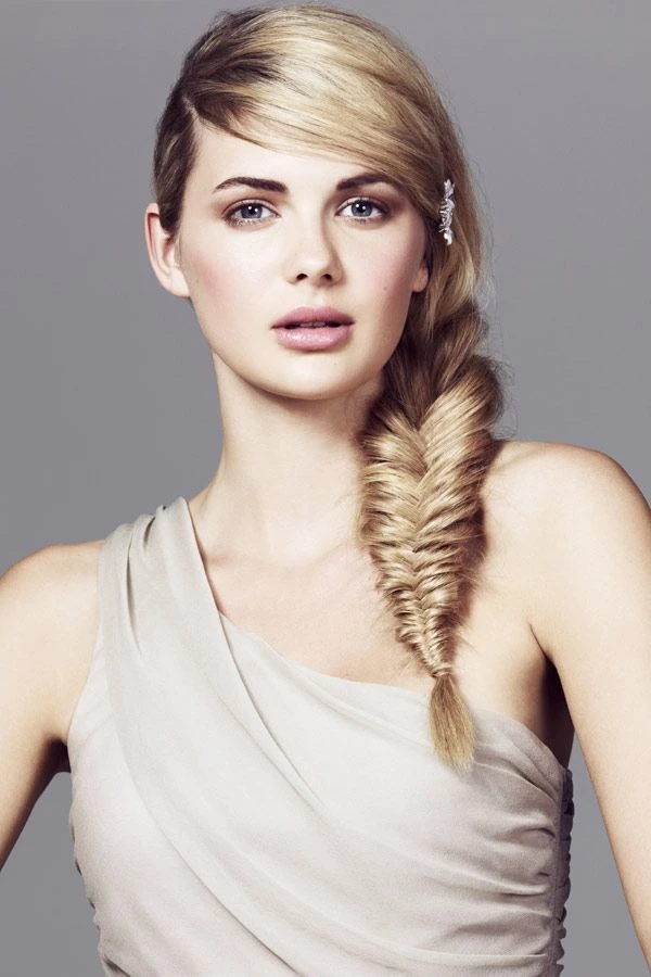 Evening Side Braid With A Shoulder Sweep