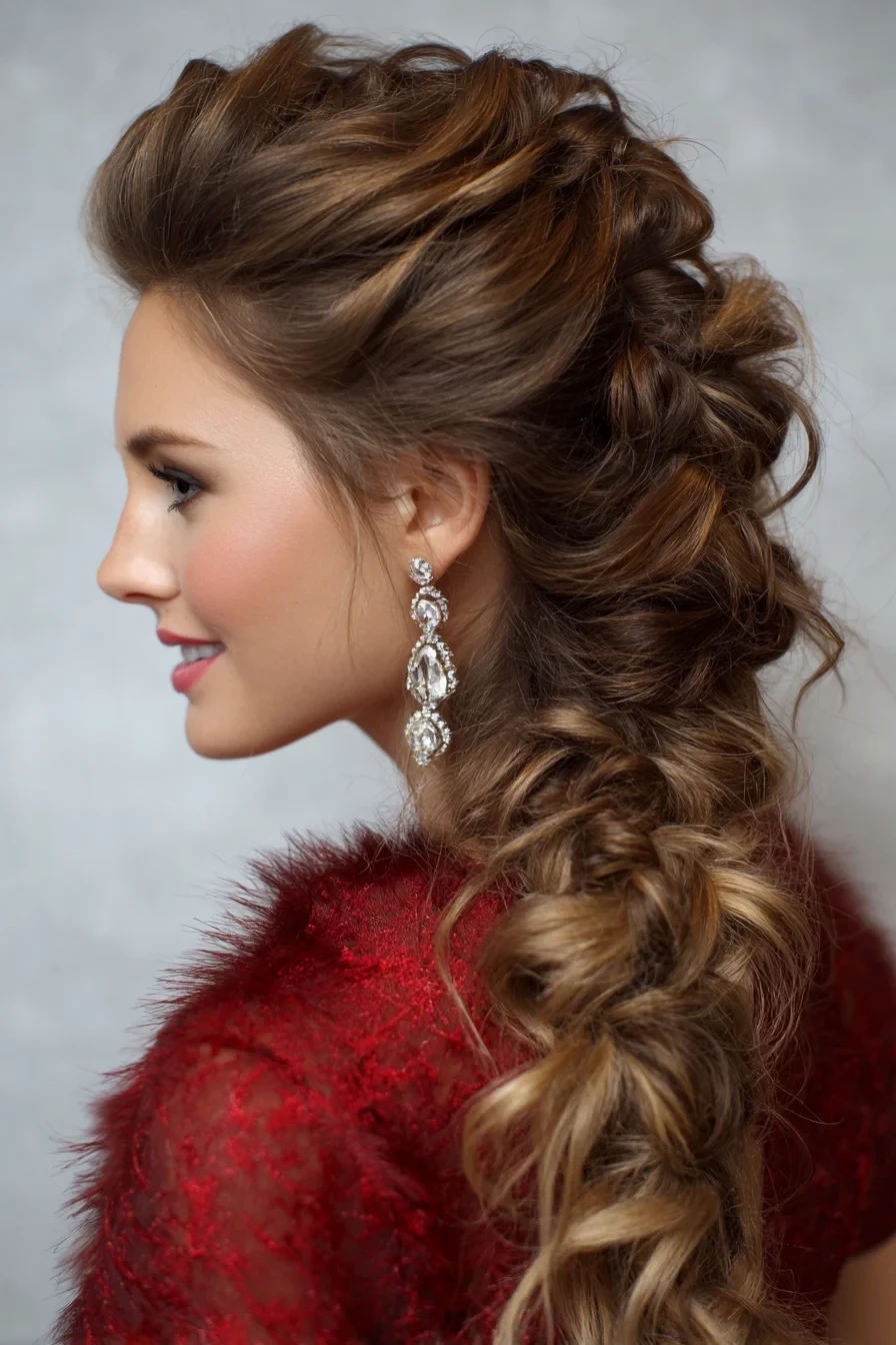 Evening Side Braid With Soft Volume