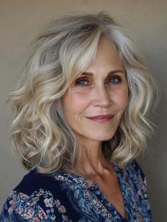Gentle Centre-Part S-Waves With Ash-Blonde Colour