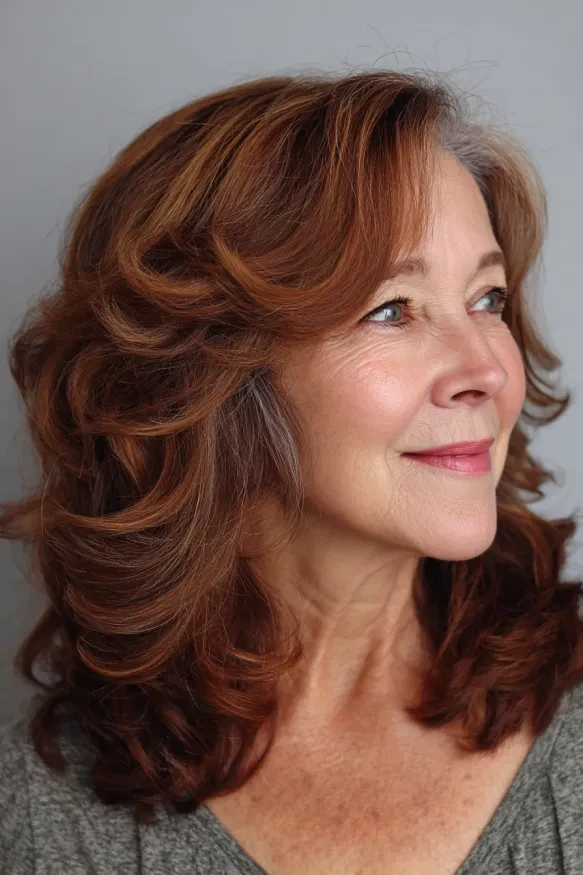 Smooth Centre-Part Waves With Warm Brown Tones