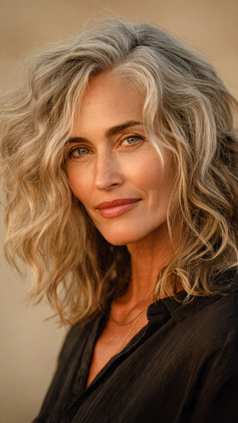 Smooth Centre-Part Waves With Ash-Blonde Colour