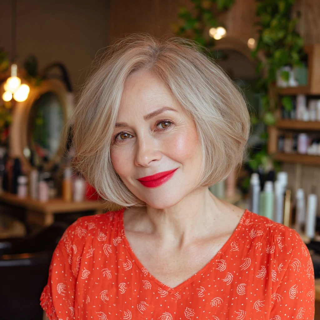 Tousled Centre-Part Waves With Ash-Blonde Colour