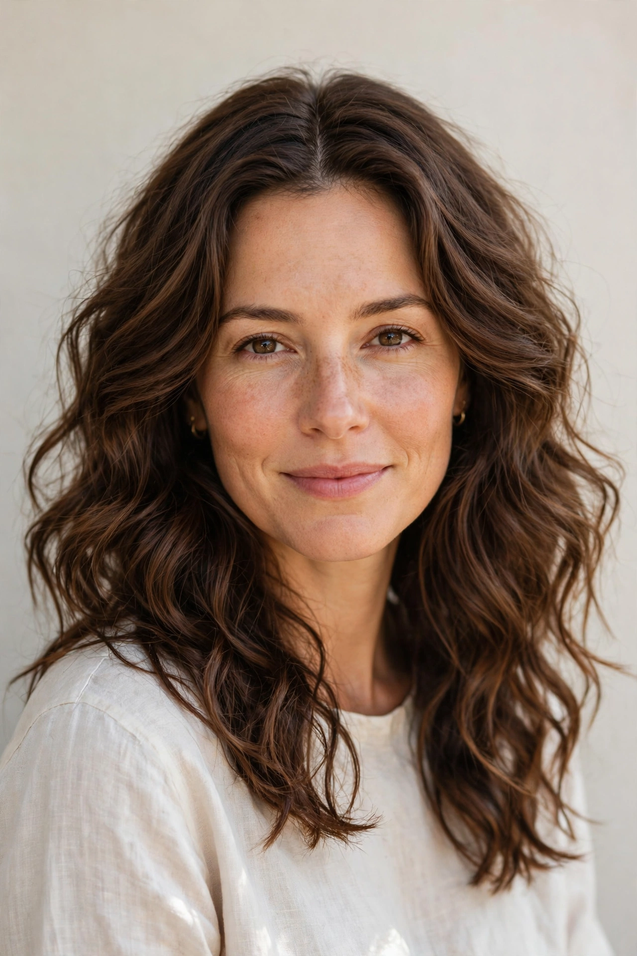 Warm Brunette Air Dry Voluminous Waves