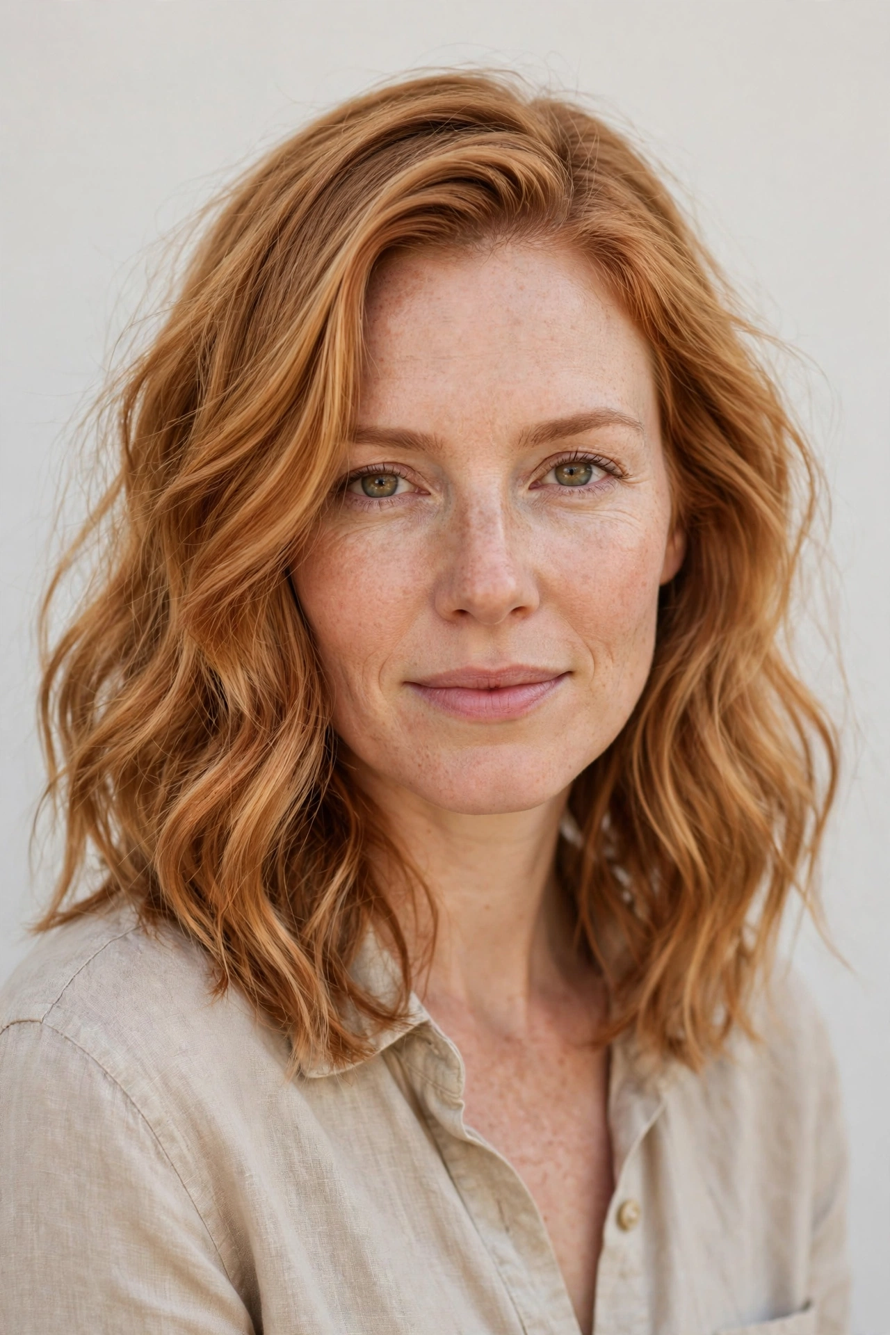 Strawberry Blonde Air Dry Loose Waves