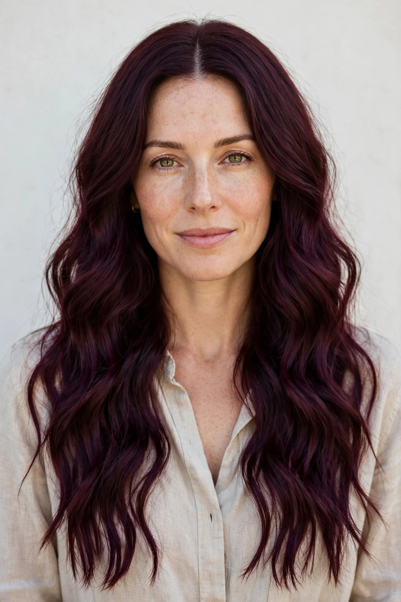 Deep Burgundy Air Dry Rich Waves